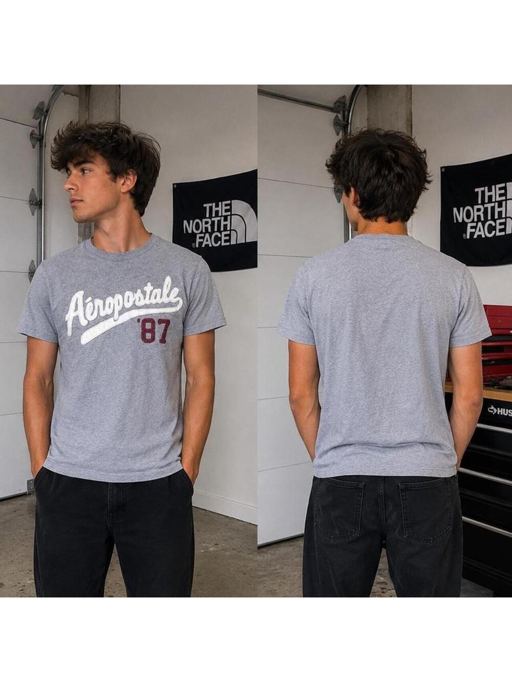 🩶 Aeropostale ’87 Embroidered Logo Tee | Y2K Vintage Style | XL